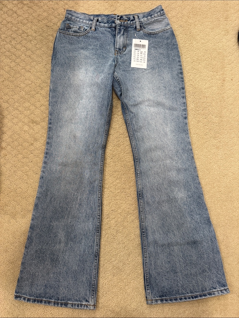 Classic High-Rise Women's Flare Jeans - Light Blue brandy melville
